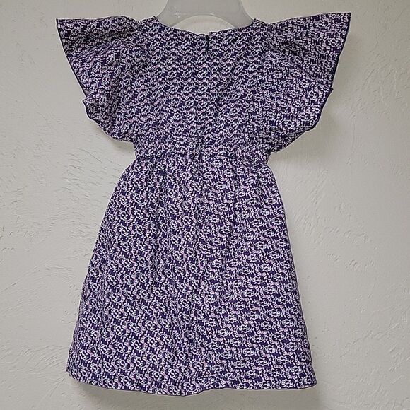 NAME IT LILAC PURPLE FLORAL SLEEVELESS DRESS, SIZE 3-4 YEARS - Picture 6 of 9